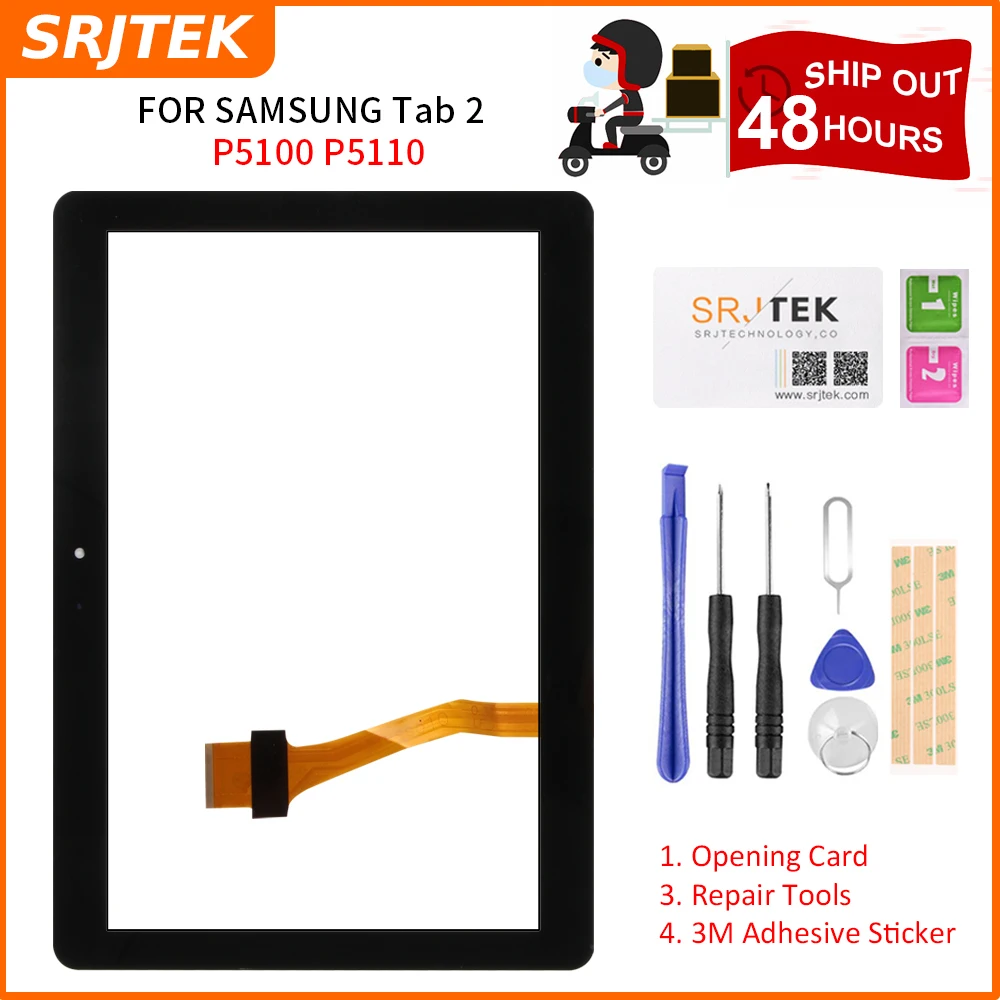 SRJTEK 10 1 &quotдля Samsung Galaxy Tab2 Tab 2 P5100 P5110 P5113 N8000 сенсорный экран дигитайзер стеклянная
