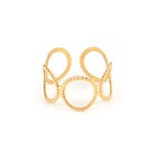 Женское кольцо в стиле панк, кольца на цепочке, открытые кольца для женщин, кольца из нержавеющей стали, кольцо с геометрическим рисунком, круглое кольцо, очаровательное кольцо