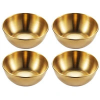 4pcs appetizer serving tray stainless steel sauce dishes spice dish plates serving tray dishes miniature spice dish plate