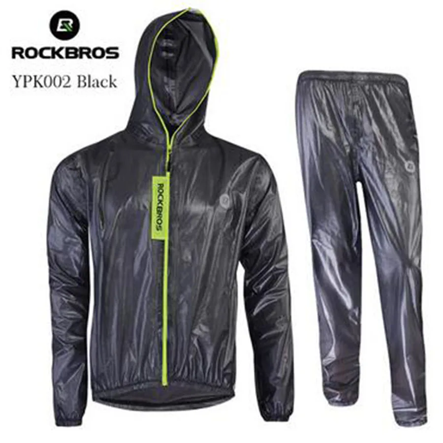 YPK002 Black Set Водонепроницаемая ветрозащитная велосипедная куртка MTB велосипедная Джерси дышащий открытый плащ сжатое лобовое стекло дорожный велосипедный дождевик - Цвет: YPK002 Black Set