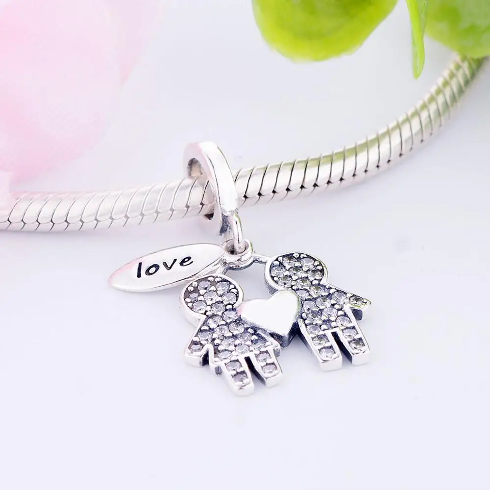 Новинка 2019 бусины для мальчиков и девочек с надписью Hand Love Heart Best Friend подходят