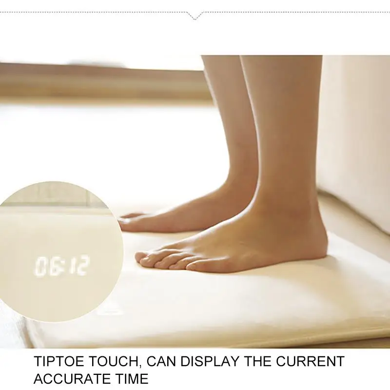 New High-Brightness Digital Tube Soft Carpet Alarm Clock Screen Smart Display Pressure Sensitive Rug For Home | Дом и сад