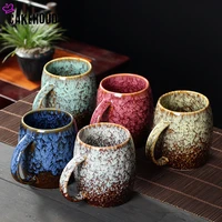 hand painted geometric ceramic mugs with gold handle handmade irregular cups for coffee tea milk oat creative birthday gifts