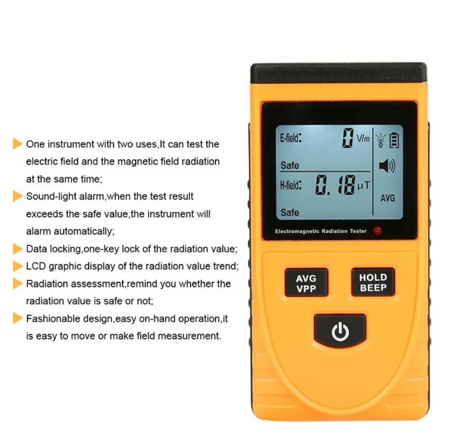 Цифровой детектор электромагнитного излучения ЖК-компьютер и телефон-монитор |