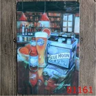 Artfully ручная голубая луна, бельзское пиво оловянный знак, металлическая стена, декор бара, паба, таверна 20x30CM