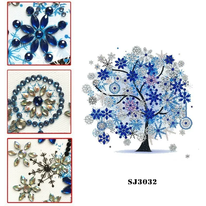 AZQSD Diamond Embroidery Flower Tree Special Shaped Rhinestones Diamond Painting Needlework Butterfly 5D DIY Crystal Painting