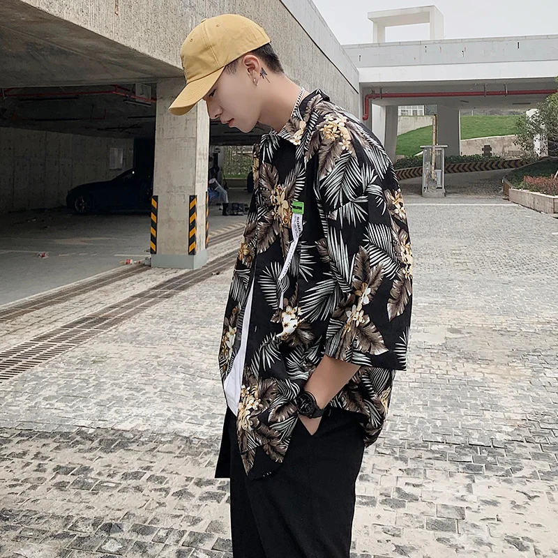 Разборчивые летние цветочные рубашки для мужчин 2020 Уличная Повседневная