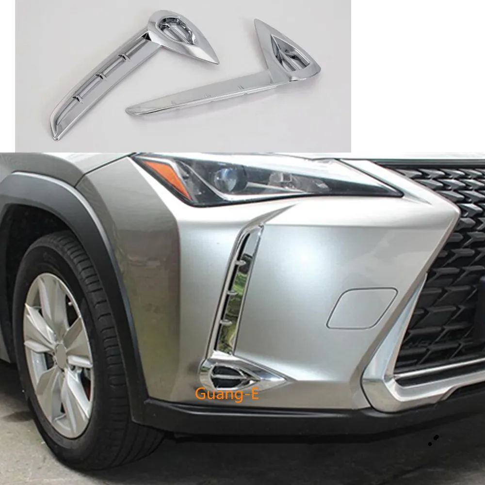 Для Lexus UX 200H 250H 260H автомобильный макет головы передняя противотуманная фара рамка палка Стайлинг ABS Хромированная Накладка для автомобиля 2шт