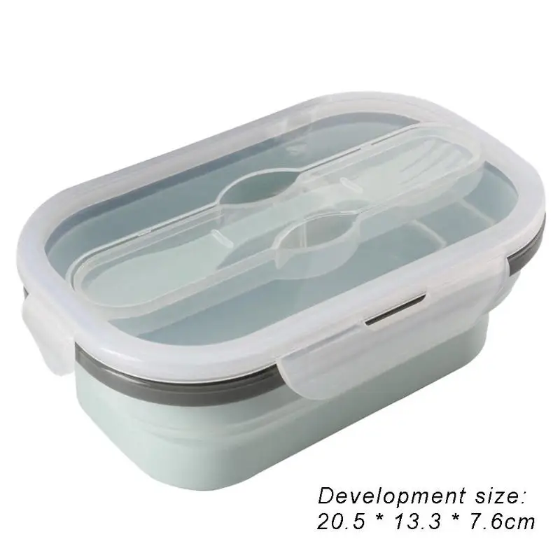 850 мл портативные Мягкие силиконовые Складные Ланч-боксы Складная домашняя