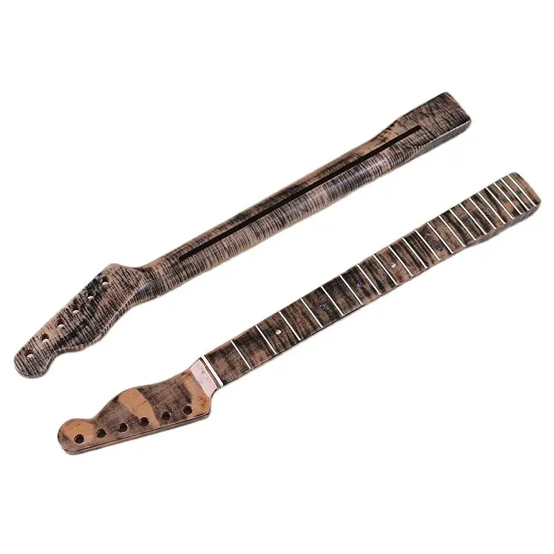 

One piece Canada flame TL guitar neck natural color electric guitar neck tele neck strat 21 frets high gloss tl neck
