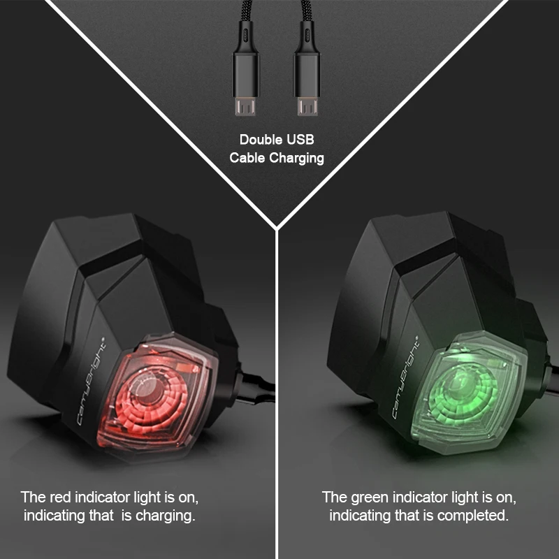 

Waterproof Bicycle Double Headlight and Rearview Mirror Combination Multifunction Handle LED Lights For Mountain Bik Scooters