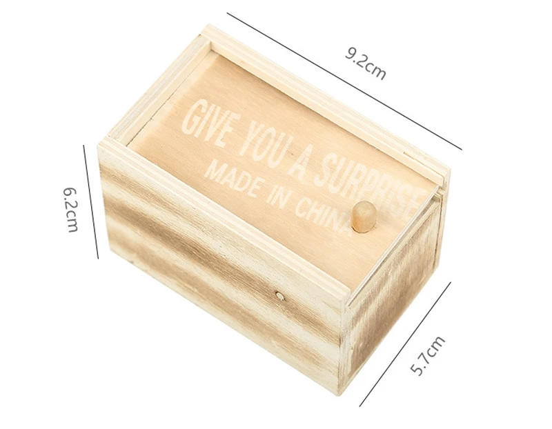 Деревянная коробка для розыгрышей и Пауков на День дурака игрушка розыгрыша