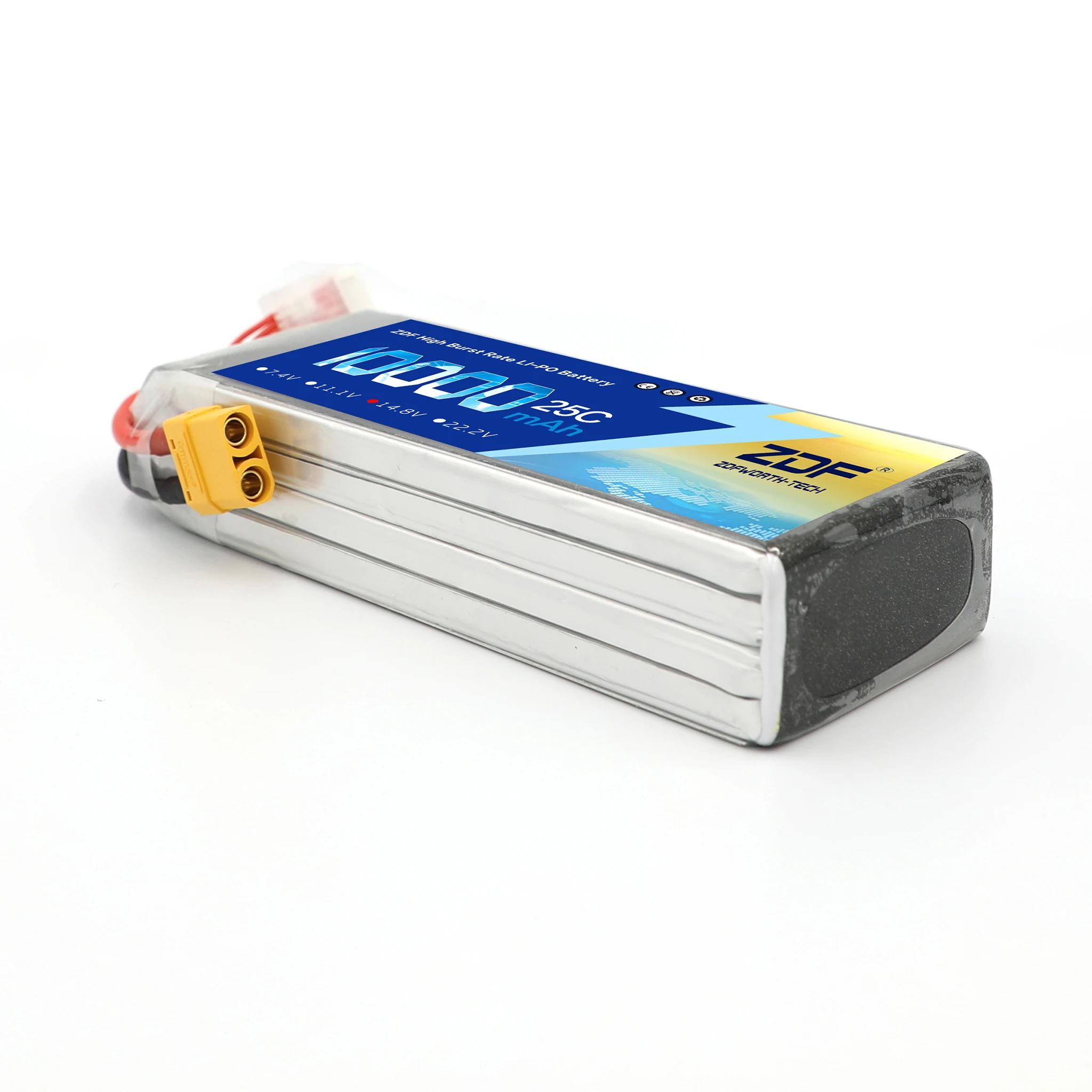 Аккумулятор ZDF RC Lipo 10000 мАч 2S 3S 4S 6S 7 4 В 11 1 14 8 в 18 5 22 2 25C MAX 50C Drone AKKU для