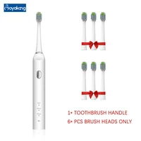 bayakang ultrasonic vibration electric teeth brush 3 modes ipx7 waterproofintelligent reminder dupont bristles usb charger byk10