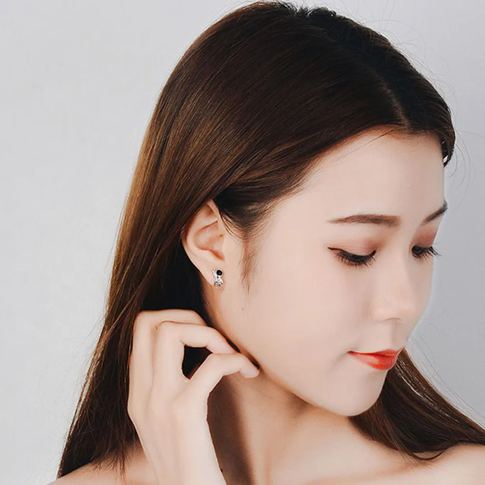 1 пара простые креативные серьги гвоздики космическая планета астронавт