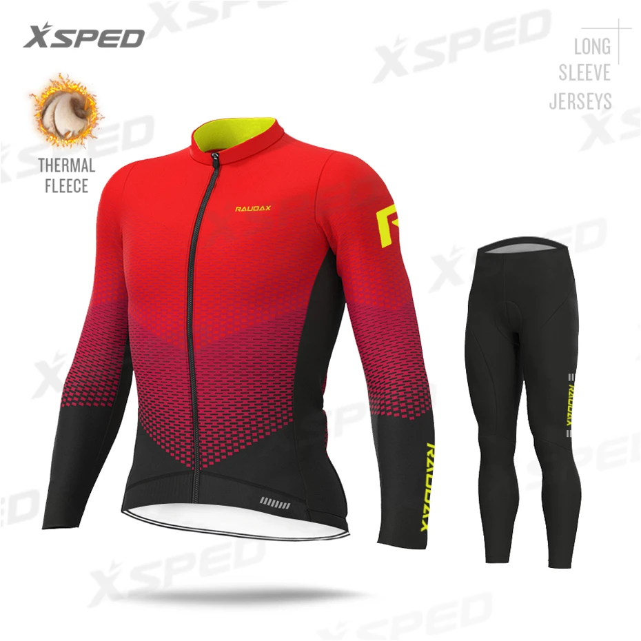 Normal Cycling Set Джерси с длинным рукавом, одежда для велоспорта Aleing, зимняя мужская велосипедная форма, термо флис, профессиональная команда, мужской теплый костюм для велоспорта, комбинезон, комплект - Цвет: Normal Cycling Set