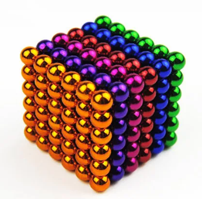 Six Color Новинка, 5 мм, 216 шт., магнитный магический куб, Bucky Puzzle Magcube, блоки, Neo Cube Balling с металлической коробкой - Цвет: Six Color