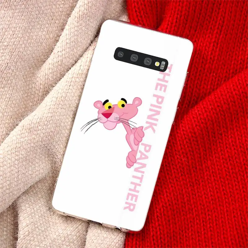 

Pink Panther Phone Case Transparent for Samsung A71 S9 10 20 HUAWEI p30 40 honor 10i 8x xiaomi note 8 Pro 10t 11