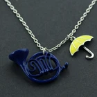 Цепочка HIMYM Как я встретил вашу маму, ожерелье с подвеской в виде желтого зонта, синего французского рога, хороший подарок для фанатов, женское колье