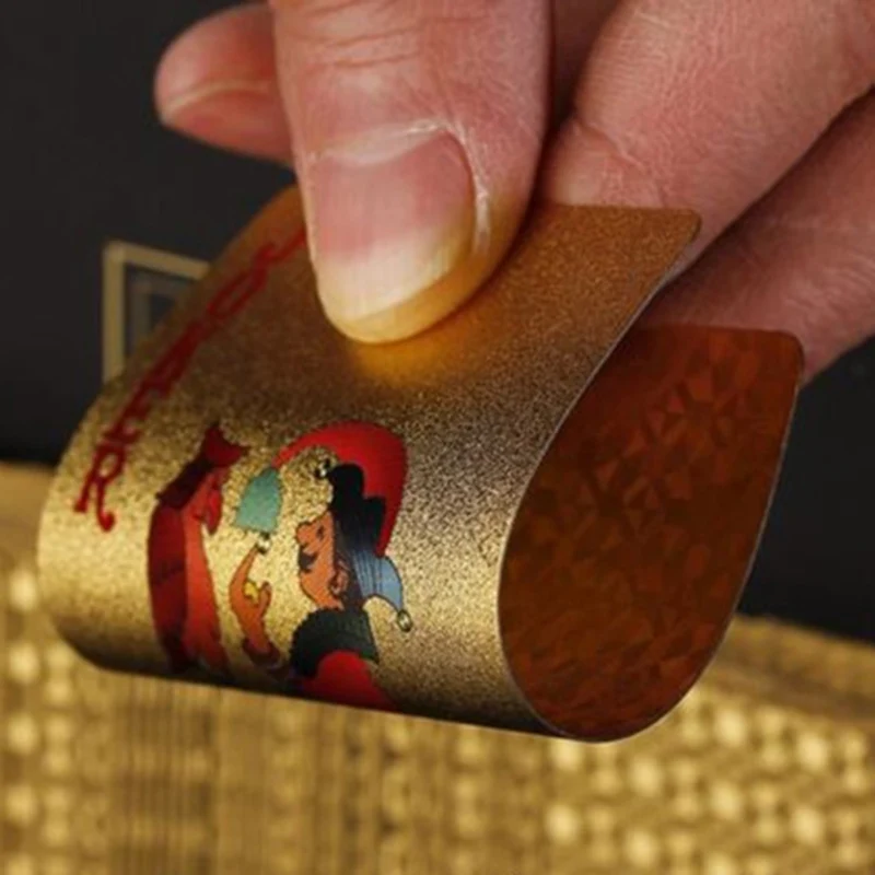 1 Набор Золотая фольга для покера волшебный прочный реквизит водонепроницаемые