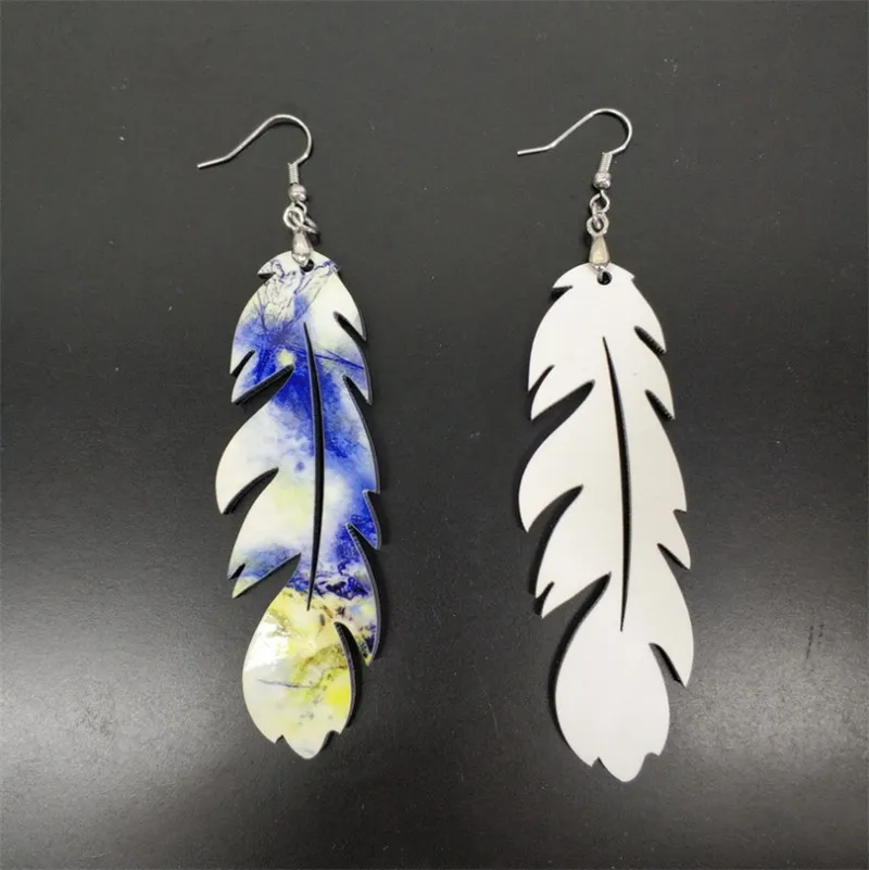 

10 Pairs/Lot Blank MDF Board Sublimation Printing Earrings DIY Jewelry Accessory For Heat transfer earring