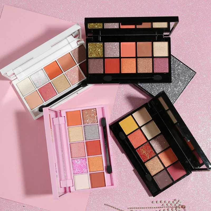 

Colorful Matte Glitter 10 Eye Colors Shadow Highlighter Beauty Make Up Pigment Palette Powder Shimmer Waterproof Eye Shadow