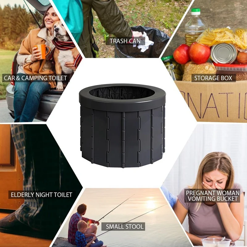 

Portable Folding Commode Toilet Seat for Car Camping Hiking WC Plegable Waterproof Multifunctional Outdoor Accessories