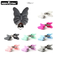 keepgrow 20pcslot butterfly pacifier clips baby teething beads food grade silicone pacifier holder nipple diy tool accessories