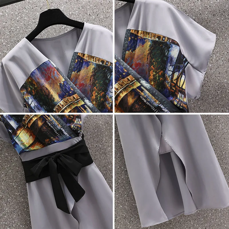 Женское винтажное платье с запахом черное облегающее большого размера 4XL в стиле