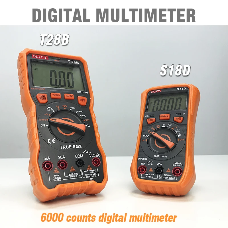 Цифровой мультиметр с автоматическим выбором диапазона 6000 отсчетов дисплей