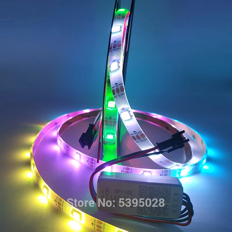 

Комплект Bluetooth-контроллера SP110e с питанием WS2811 WS2812, умная Светодиодная лента с поддержкой android, Ios, 5 В, 12 В, 24 В постоянного тока, 5 м