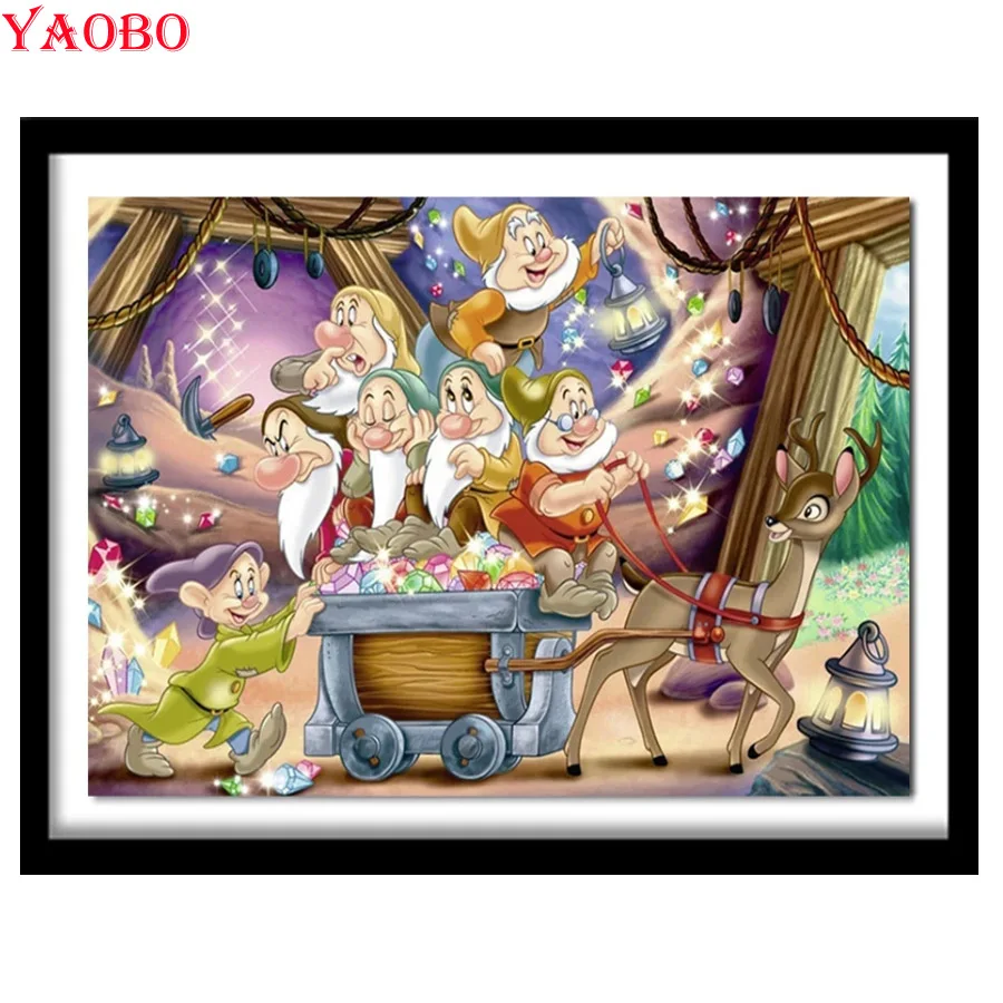 Алмазная 5d картина сделай сам мультяшная Рождественская карликовая вышивка