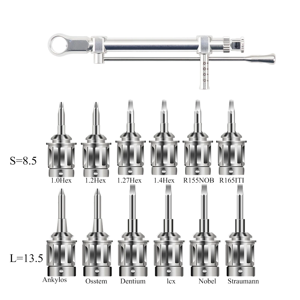 

Dental Implant Kit Restoration Tools Torque Wrench Ratchet With 14PCS Drivers Screwdriver Dentista Lab Materials 10-70Ncm