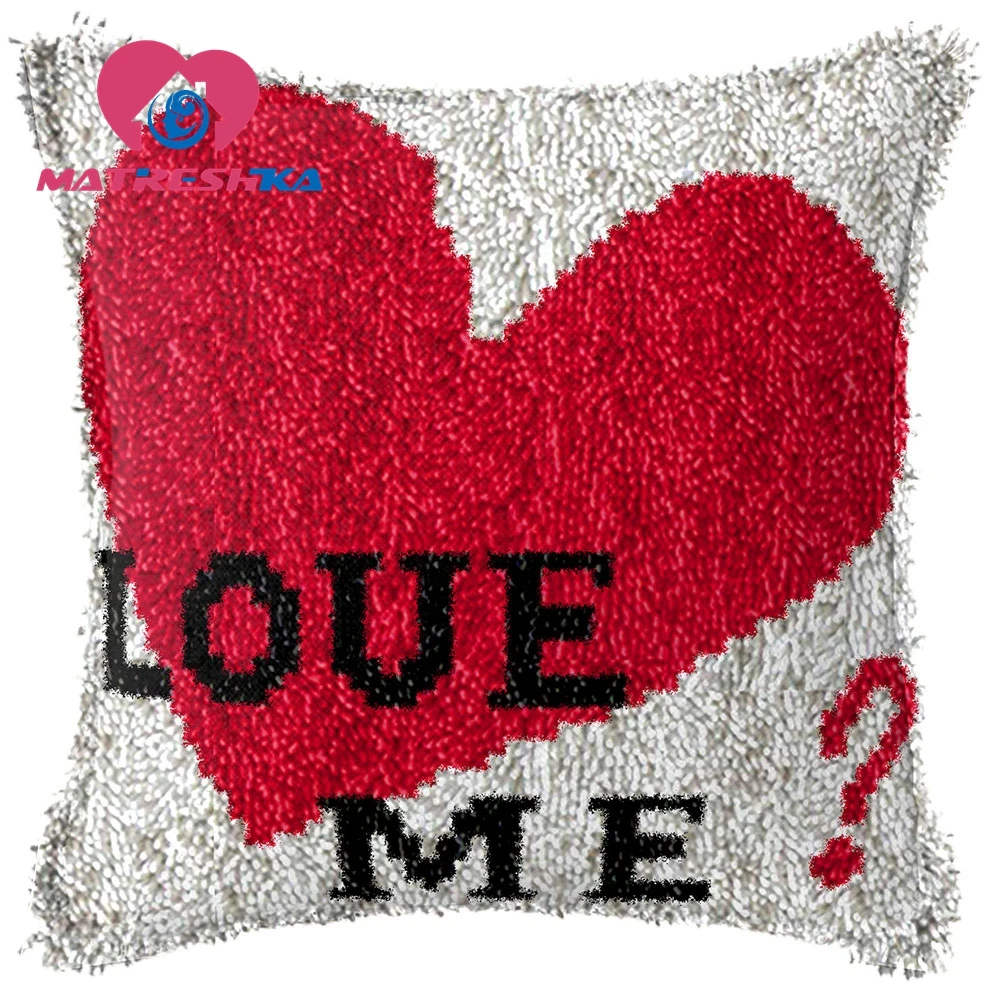 Любовь diy ковры Вышивка крестом Подушка защелка крючок наборы вышивка ковер