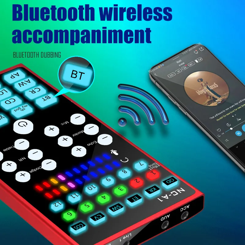 

Universal External Audio Headset Microphone Webcast Live Sound Card electric sound Broadcast for Phone Computer PC
