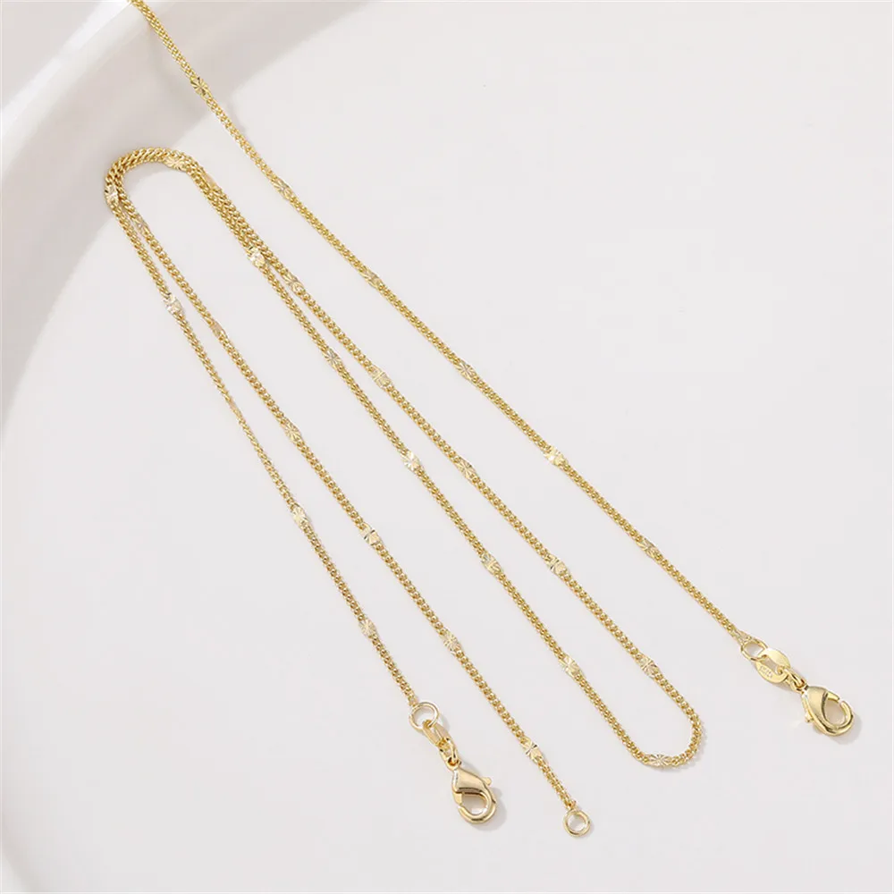 

14K gold wrapped sunflower Necklace clavicle chain hand DIY made Bracelet extension chain head jewelry material accessories