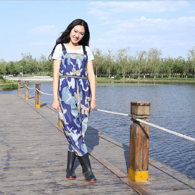 Водонепроницаемые Синие камуфляжные рыболовные сапоги для рыбалки комбинезоны