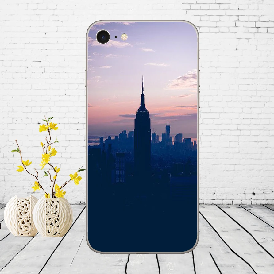 175DD Нью-Йорк Сити Мягкий силиконовый чехол для iPhone 5 5S SE 6 6s 8 plus 7 7 Plus X XS SR MAX чехол
