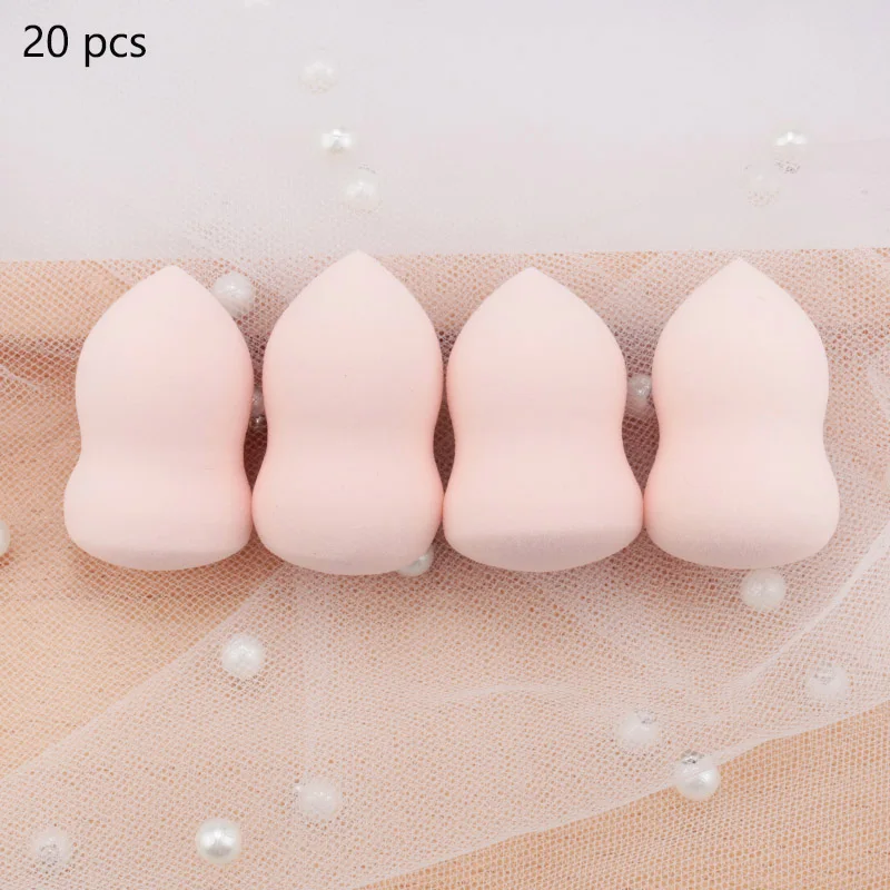 light pink 20pcs Мини-спонж для макияжа в форме капли воды, мягкая основа для макияжа, спонж для консилера, безупречный смешанный косметический спонж для макияжа - Цвет: light pink 20pcs