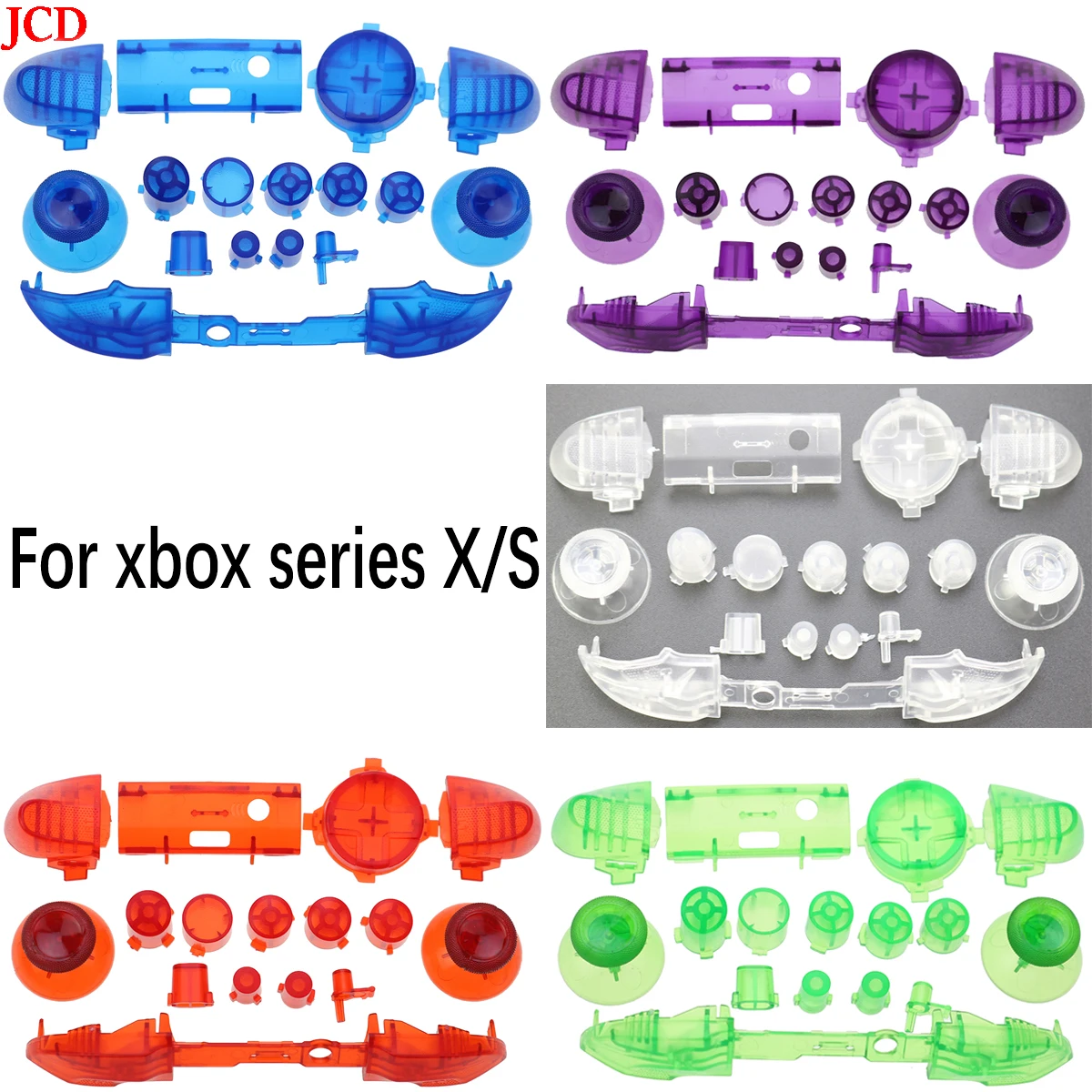 

JCD 1 Set Bumpers Triggers Replacement D-Pad LB RB LT RT Buttons Kit For Xbox Series X/S Controller