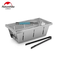 naturehike barbecue grill portable folding charcoal grill field bbq stove stainless steel picnic camping tools outdoor grill