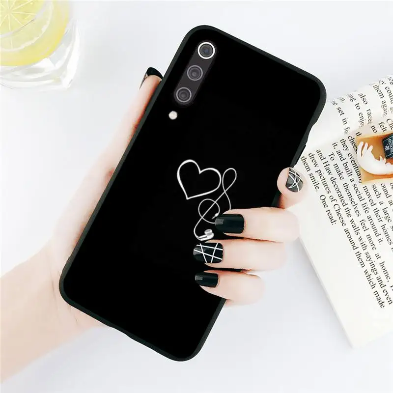 

Love Heart Simple Lines Phone Cases For Xiaomi Redmi note 7 8 9 t k30 max3 9 s 10 pro lite Luxury brand shell funda coque