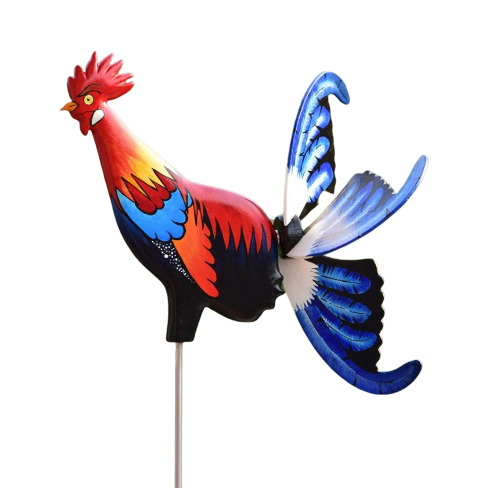 

Rooster Windmill Garden Courtyard Farm Exquisite structure bright colors decora Farm Yard Animal Decorative Stakes Wind Spinners