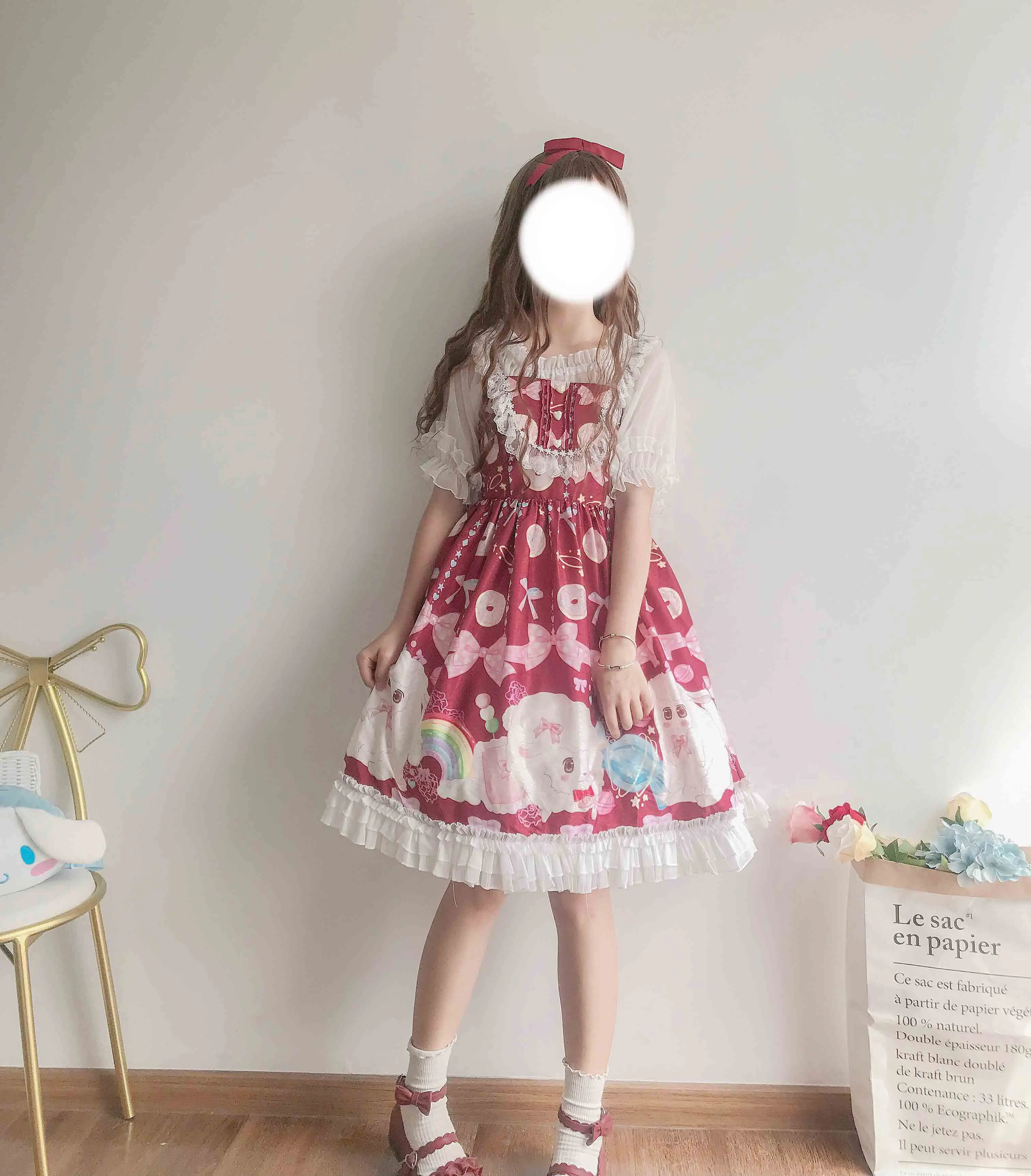 Женское летнее платье с принтом овечки 4 цвета | Женская одежда