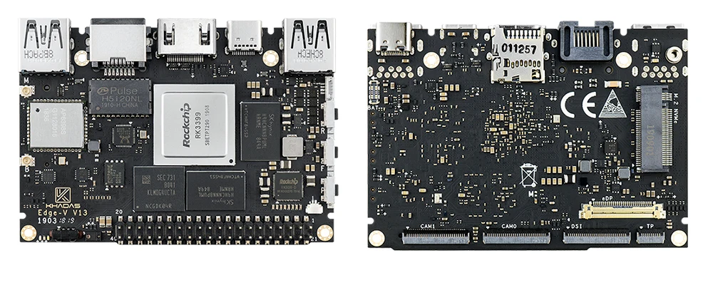 Khadas SBC Edge-V Basic RK3399 с 2G DDR4+ 16GB EMMC5.1 Mouldboard