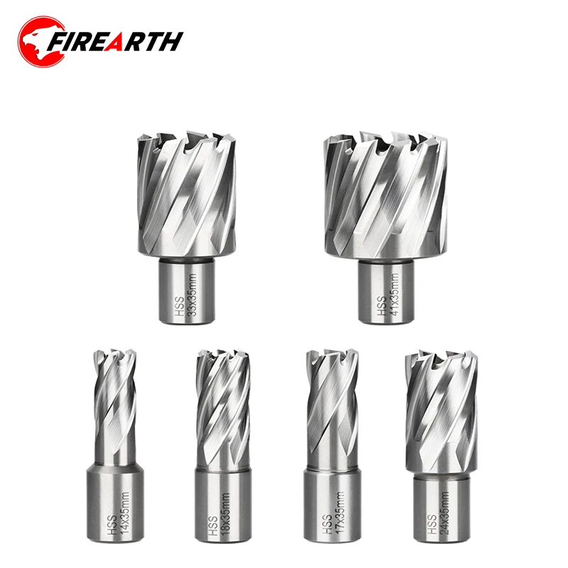 

HSS Annular Cutter 13-60mm Core Drill Bit 19mm Weldon Shank Hollow Drill Bit Hole Saw Cutter For Metal Cutter Tool