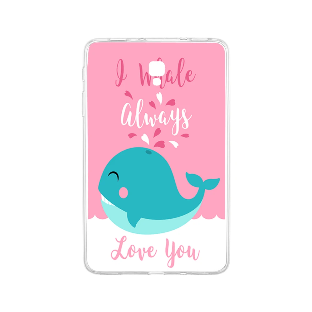 Мягкий с рисунком из ТПУ чехол для samsung Galaxy Tab A 10,5 SM-T590 SM-T595 10,5 дюймов версия окрашенная прозрачная на планшет крышка