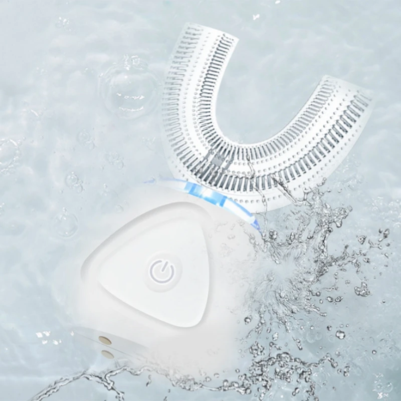 Умная электрическая зубная щетка U-образной формы отбеливающая с сисветильник