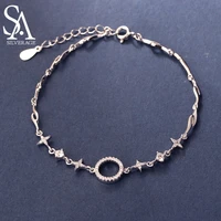 sa silverage silver bracelet female korean version simple sweet girlfriends valentines day gift for women star s925 sterling