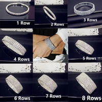mifeiya fashion full white aaa cz zircon crystal elastic bracelet bling iced out rhinestone womens bracelet for wedding jewelry